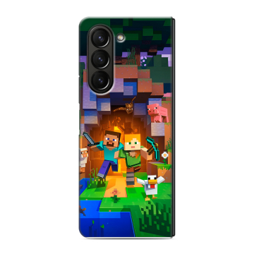 Пластиковый чехол на Samsung Galaxy Z Fold 5 с принтом Майнкрафт Minecraft Пластиковый чехол на Samsung Galaxy Z Fold 5 с принтом Майнкрафт Minecraft