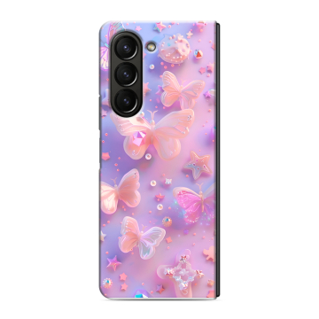 Пластиковый чехол на Samsung Galaxy Z Fold 5 с принтом Бабочки Пластиковый чехол на Samsung Galaxy Z Fold 5 с принтом Бабочки
