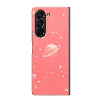 Пластиковый чехол на Samsung Galaxy Z Fold 5 с принтом Розовый космос Пластиковый чехол на Samsung Galaxy Z Fold 5 с принтом Розовый космос