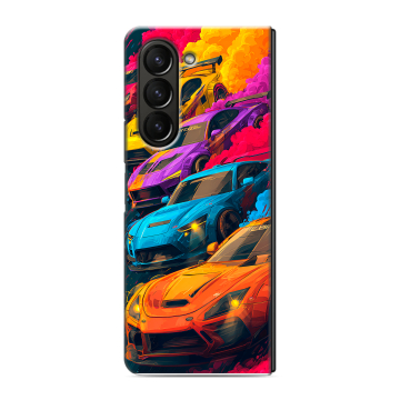 Пластиковый чехол на Samsung Galaxy Z Fold 5 с принтом Тачки Пластиковый чехол на Samsung Galaxy Z Fold 5 с принтом Тачки