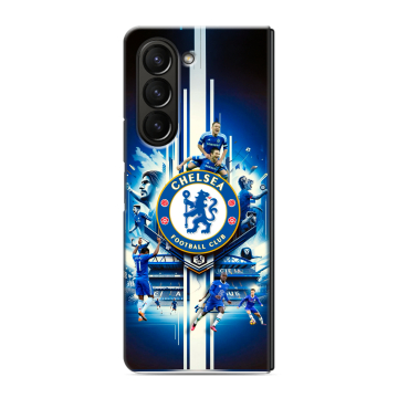 Пластиковый чехол на Samsung Galaxy Z Fold 5 с принтом Chelsea Челси Пластиковый чехол на Samsung Galaxy Z Fold 5 с принтом Chelsea Челси