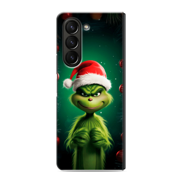 Пластиковый чехол на Samsung Galaxy Z Fold 5 с принтом Гринч Новый год Рождество Пластиковый чехол на Samsung Galaxy Z Fold 5 с принтом Гринч Новый год Рождество