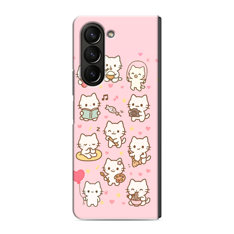 Пластиковый чехол на Samsung Galaxy Z Fold 5 с принтом Hello Kitty Хелоу Кити Пластиковый чехол на Samsung Galaxy Z Fold 5 с принтом Hello Kitty Хелоу Кити