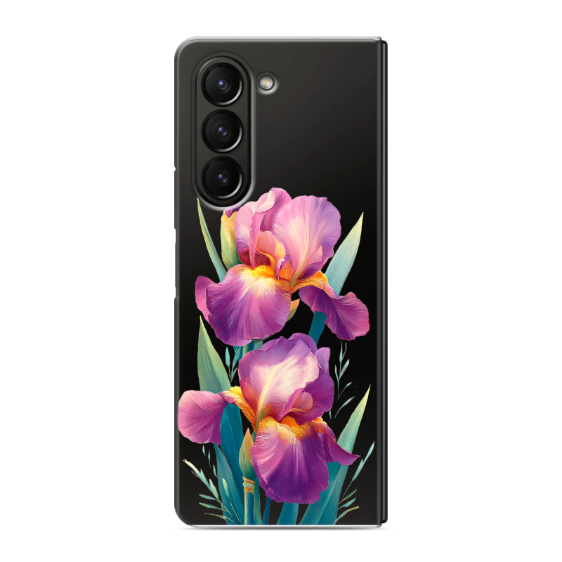 Пластиковый чехол на Samsung Galaxy Z Fold 5 с принтом Цветы орхидеи Пластиковый чехол на Samsung Galaxy Z Fold 5 с принтом Цветы орхидеи