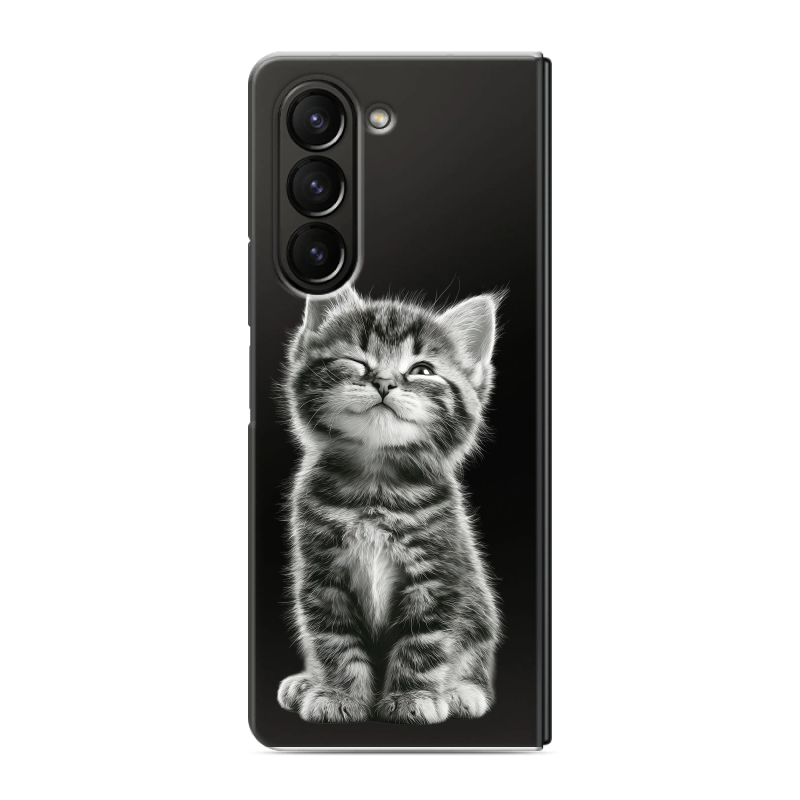 Пластиковый чехол на Samsung Galaxy Z Fold 5 с принтом Котенок Пластиковый чехол на Samsung Galaxy Z Fold 5 с принтом Котенок