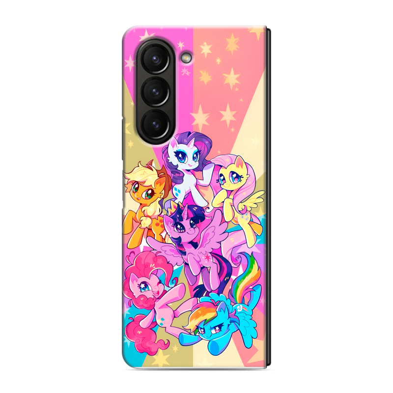 Пластиковый чехол на Samsung Galaxy Z Fold 5 с принтом My little pony Дружба чудо Пластиковый чехол на Samsung Galaxy Z Fold 5 с принтом My little pony Дружба чудо
