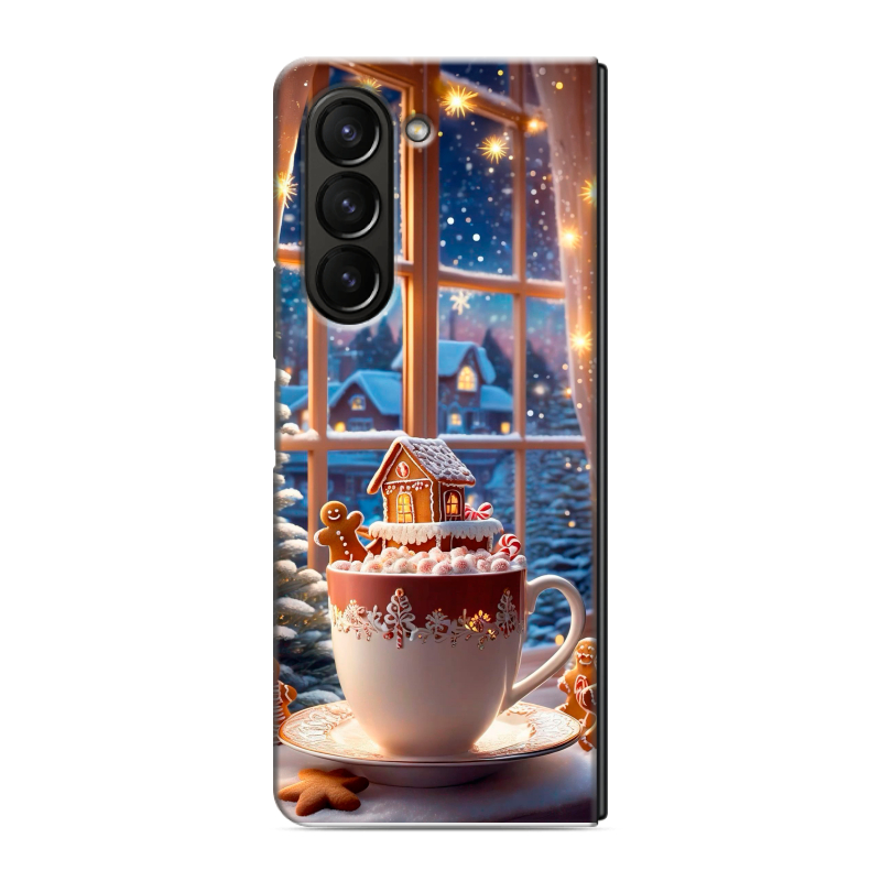 Пластиковый чехол на Samsung Galaxy Z Fold 5 с принтом Новый год Пластиковый чехол на Samsung Galaxy Z Fold 5 с принтом Новый год