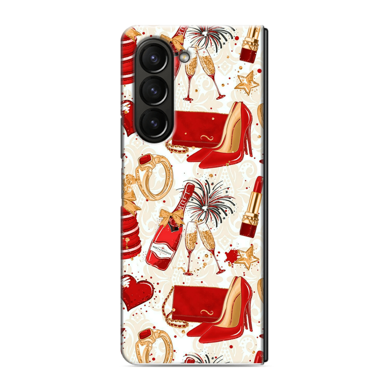 Пластиковый чехол на Samsung Galaxy Z Fold 5 с принтом Новый год Пластиковый чехол на Samsung Galaxy Z Fold 5 с принтом Новый год