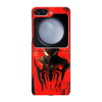 Пластиковый чехол на Samsung Galaxy Z Flip 5 с принтом человек паук spiderman