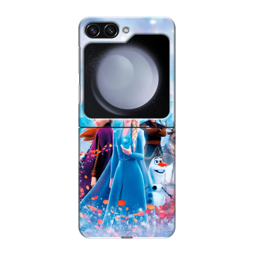 Пластиковый чехол на Samsung Galaxy Z Flip 5 с принтом Холодное сердце Frozen