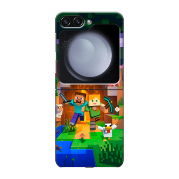 Пластиковый чехол на Samsung Galaxy Z Flip 5 с принтом Майнкрафт Minecraft Пластиковый чехол на Samsung Galaxy Z Flip 5 с принтом Майнкрафт Minecraft