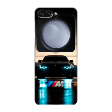 Пластиковый чехол на Samsung Galaxy Z Flip 5 с принтом БМВ BMW Пластиковый чехол на Samsung Galaxy Z Flip 5 с принтом БМВ BMW