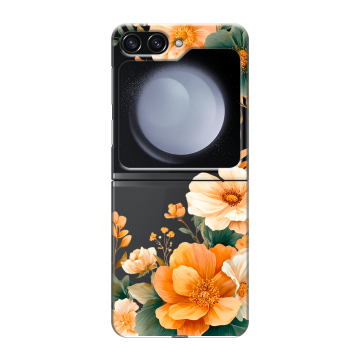 Пластиковый чехол на Samsung Galaxy Z Flip 5 с принтом Цветы принт