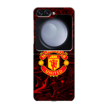 Пластиковый чехол на Samsung Galaxy Z Flip 5 с принтом Manchester United