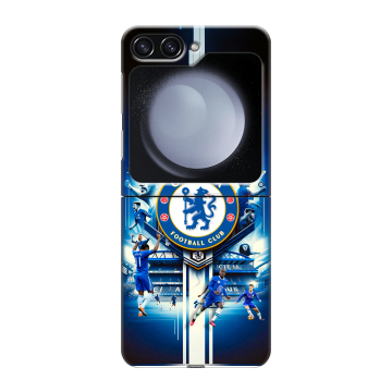 Пластиковый чехол на Samsung Galaxy Z Flip 5 с принтом Chelsea Челси