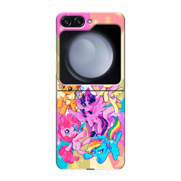 Пластиковый чехол на Samsung Galaxy Z Flip 5 с принтом My little pony Дружба чудо Пластиковый чехол на Samsung Galaxy Z Flip 5 с принтом My little pony Дружба чудо