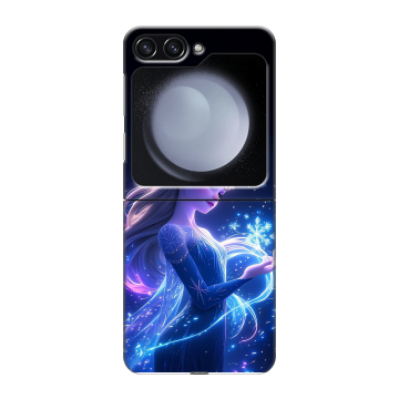 Пластиковый чехол на Samsung Galaxy Z Flip 5 с принтом Холодное сердце Frozen