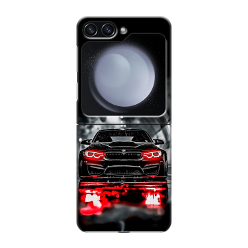 Пластиковый чехол на Samsung Galaxy Z Flip 5 с принтом BMW БМВ Пластиковый чехол на Samsung Galaxy Z Flip 5 с принтом BMW БМВ