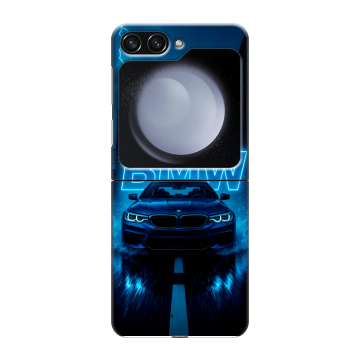 Пластиковый чехол на Samsung Galaxy Z Flip 5 с принтом BMW БМВ Пластиковый чехол на Samsung Galaxy Z Flip 5 с принтом BMW БМВ