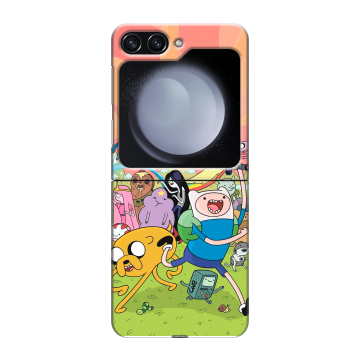 Пластиковый чехол на Samsung Galaxy Z Flip 5 с принтом Adventure time Время приключений