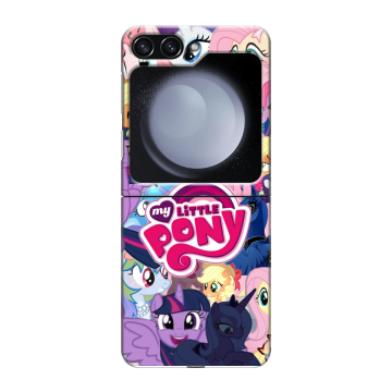 Пластиковый чехол на Samsung Galaxy Z Flip 5 с принтом My little pony Дружба чудо