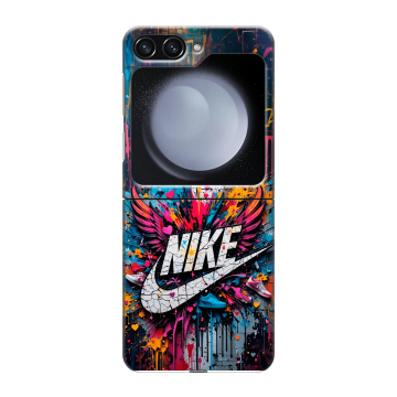 Пластиковый чехол на Samsung Galaxy Z Flip 5 с принтом Nike Найк Пластиковый чехол на Samsung Galaxy Z Flip 5 с принтом Nike Найк
