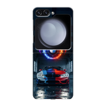Пластиковый чехол на Samsung Galaxy Z Flip 5 с принтом BMW БМВ