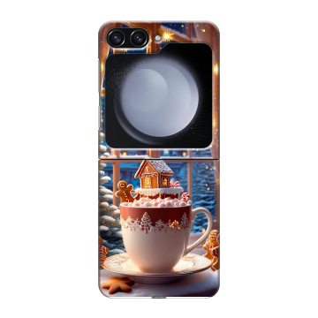 Пластиковый чехол на Samsung Galaxy Z Flip 5 с принтом Новый год