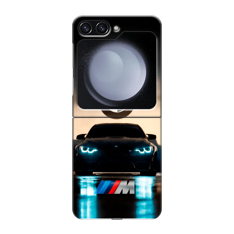 Пластиковый чехол на Samsung Galaxy Z Flip 5 с принтом БМВ BMW Пластиковый чехол на Samsung Galaxy Z Flip 5 с принтом БМВ BMW