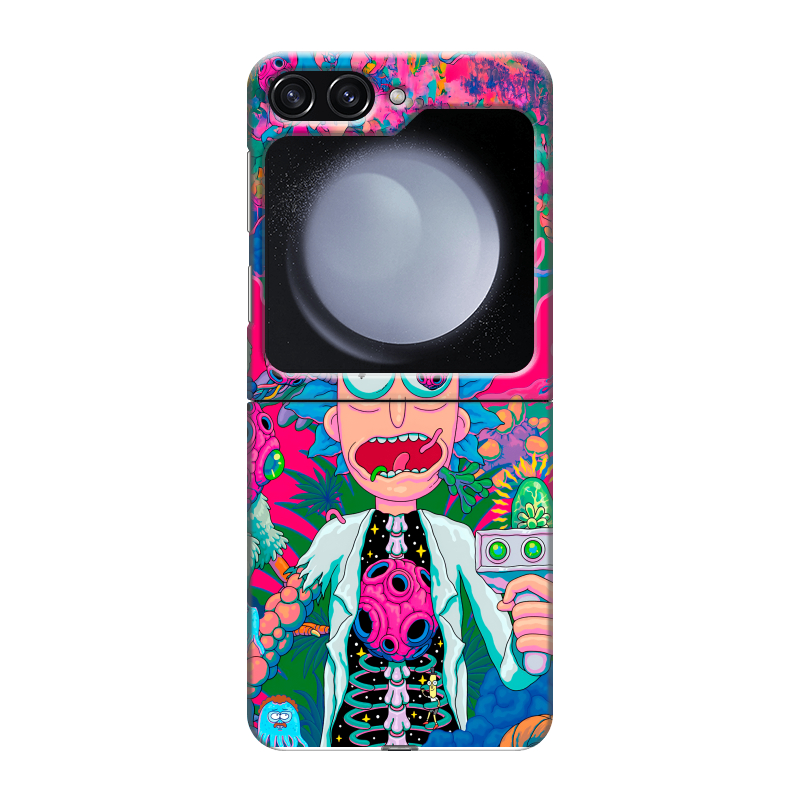 Пластиковый чехол на Samsung Galaxy Z Flip 5 с принтом Рик и Морти Rick Morty Пластиковый чехол на Samsung Galaxy Z Flip 5 с принтом Рик и Морти Rick Morty