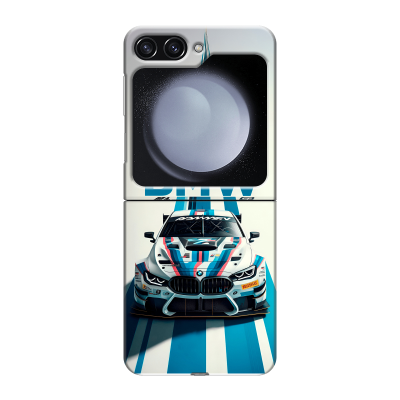Пластиковый чехол на Samsung Galaxy Z Flip 5 с принтом БМВ BMW Пластиковый чехол на Samsung Galaxy Z Flip 5 с принтом БМВ BMW