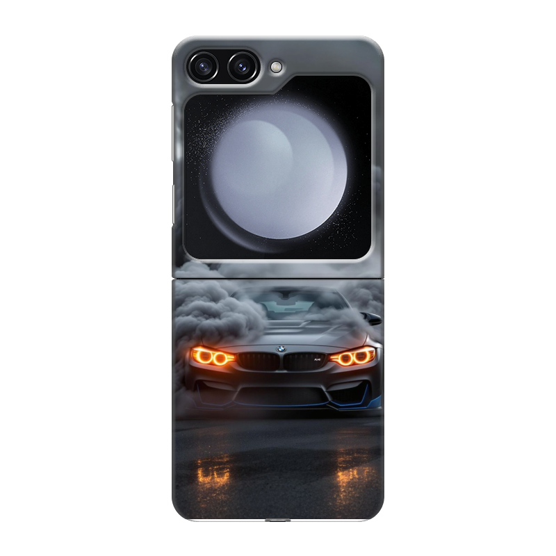 Пластиковый чехол на Samsung Galaxy Z Flip 5 с принтом BMW БМВ Пластиковый чехол на Samsung Galaxy Z Flip 5 с принтом BMW БМВ