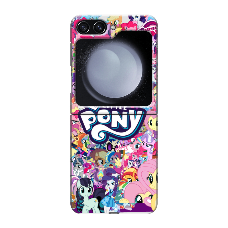Пластиковый чехол на Samsung Galaxy Z Flip 5 с принтом My little pony Дружба чудо Пластиковый чехол на Samsung Galaxy Z Flip 5 с принтом My little pony Дружба чудо