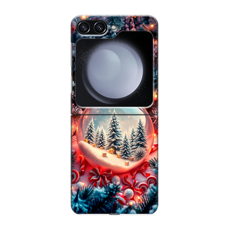 Пластиковый чехол на Samsung Galaxy Z Flip 5 с принтом Новый год Пластиковый чехол на Samsung Galaxy Z Flip 5 с принтом Новый год