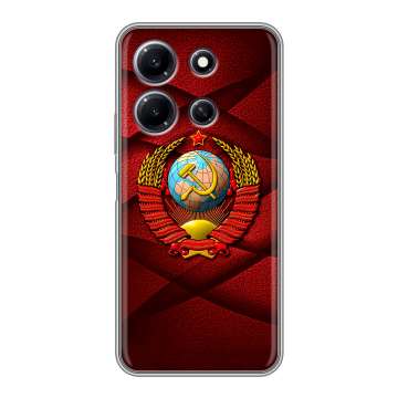 Силиконовый чехол на Infinix Note 30i с принтом Герб СССР Силиконовый чехол на Infinix Note 30i с принтом Герб СССР