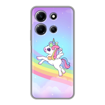 Силиконовый чехол на Infinix Note 30i с принтом Единорог