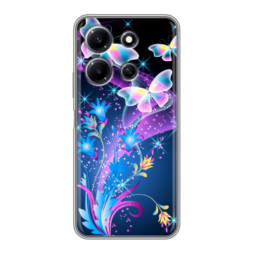 Силиконовый чехол на Infinix Note 30i с принтом Бабочки