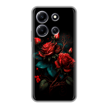 Силиконовый чехол на Infinix Note 30i с принтом Розы красные
