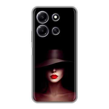 Силиконовый чехол на Infinix Note 30i с принтом Девушка в шляпе