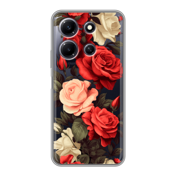Силиконовый чехол на Infinix Note 30i с принтом Розы Силиконовый чехол на Infinix Note 30i с принтом Розы