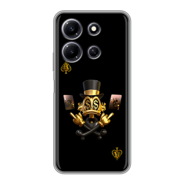 Силиконовый чехол на Infinix Note 30i с принтом Золотой скрудж макдак Силиконовый чехол на Infinix Note 30i с принтом Золотой скрудж макдак