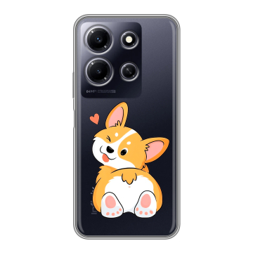 Силиконовый чехол на Infinix Note 30i с принтом Корги Силиконовый чехол на Infinix Note 30i с принтом Корги
