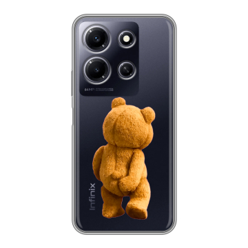 Силиконовый чехол на Infinix Note 30i с принтом Медведь Силиконовый чехол на Infinix Note 30i с принтом Медведь