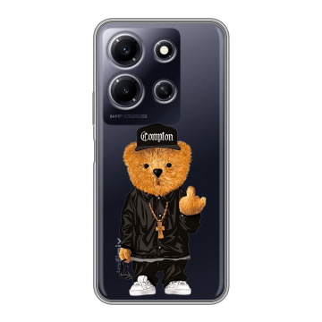 Силиконовый чехол на Infinix Note 30i с принтом Плюшевый медведь Силиконовый чехол на Infinix Note 30i с принтом Плюшевый медведь
