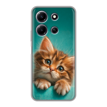 Силиконовый чехол на Infinix Note 30i с принтом котенок Силиконовый чехол на Infinix Note 30i с принтом котенок