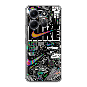 Силиконовый чехол на Infinix Note 30i с принтом Найк Силиконовый чехол на Infinix Note 30i с принтом Найк
