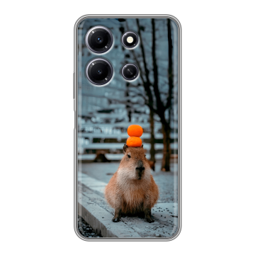 Силиконовый чехол на Infinix Note 30i с принтом капибара Силиконовый чехол на Infinix Note 30i с принтом капибара