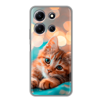 Силиконовый чехол на Infinix Note 30i с принтом котик Силиконовый чехол на Infinix Note 30i с принтом котик