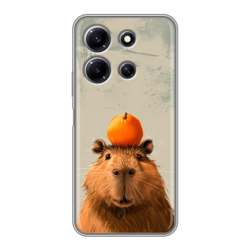 Силиконовый чехол на Infinix Note 30i с принтом капибара Силиконовый чехол на Infinix Note 30i с принтом капибара