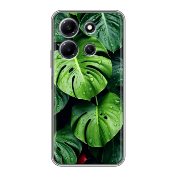 Силиконовый чехол на Infinix Note 30i с принтом Листья Силиконовый чехол на Infinix Note 30i с принтом Листья